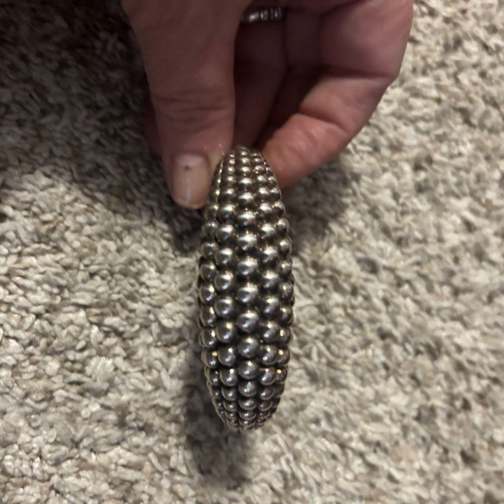 Lagos Cavier Beaded Bangle Bracelet with hinge size L